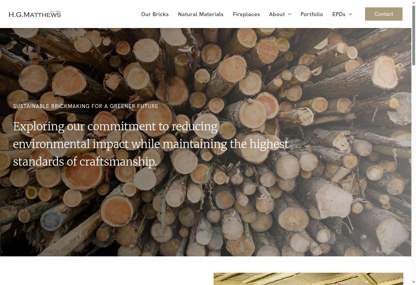 The environmental approach - A separate page presents the company’s renewable energy and environmental information.